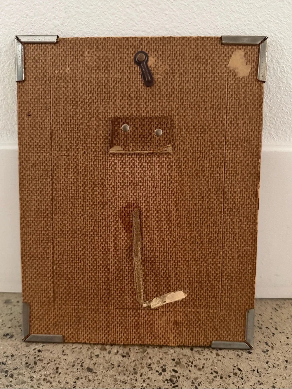1930’s / 1940’s Art Deco Mint and Cream Reverse Painted Glass Picture Frame